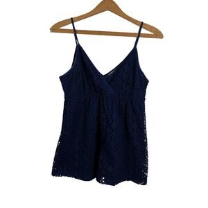 Y2K Express Babydoll Top Size Small Crochet Overlay Fairy Grunge Whimsigoth